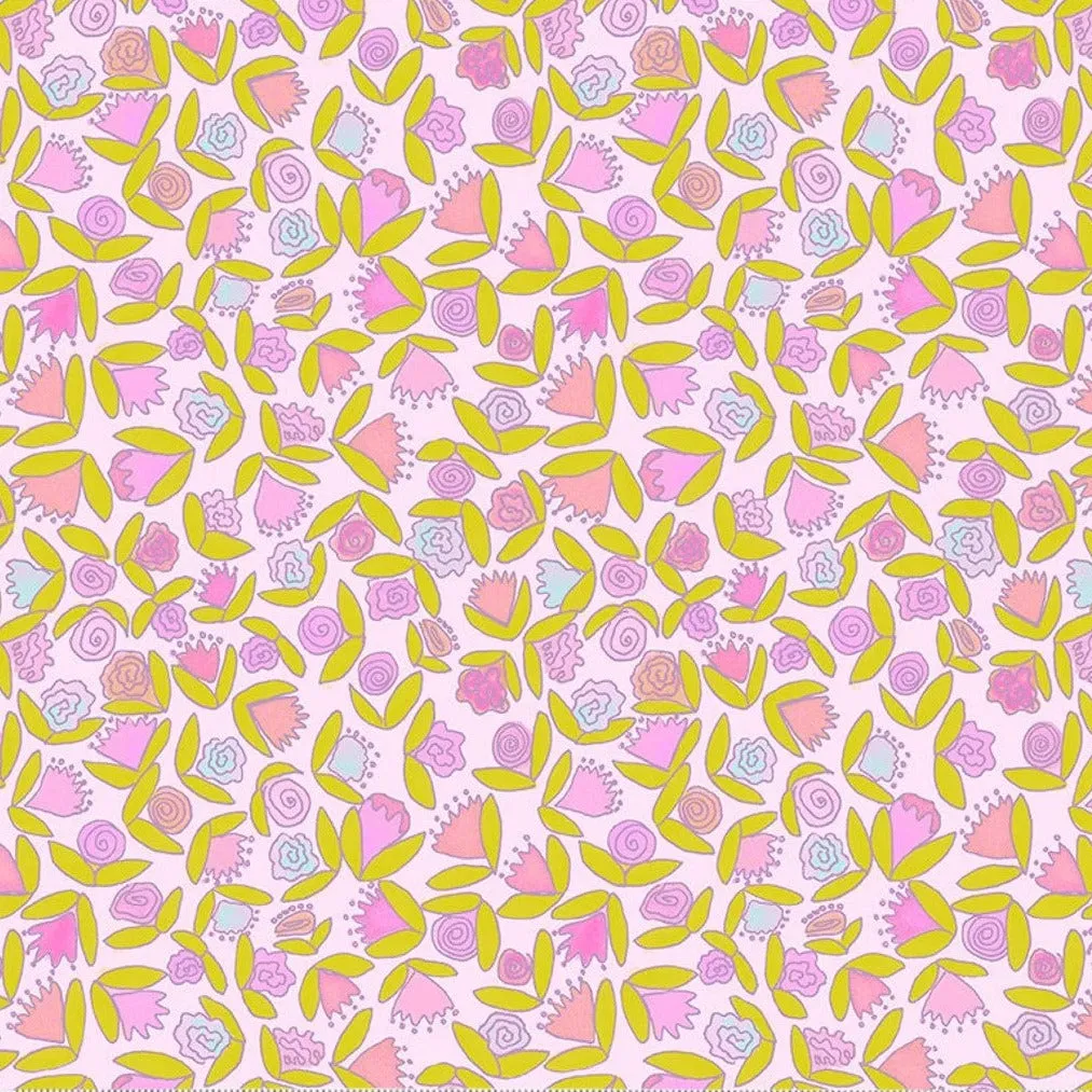 Laura Heine - Goodness Gracious - Little Ditsy Flowers, Cotton Candy