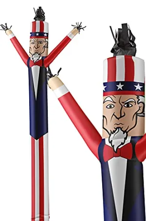 LookOurWay Uncle Sam Air Dancers Inflatable Tube Man Attachment, 20-Feet (No Blower)