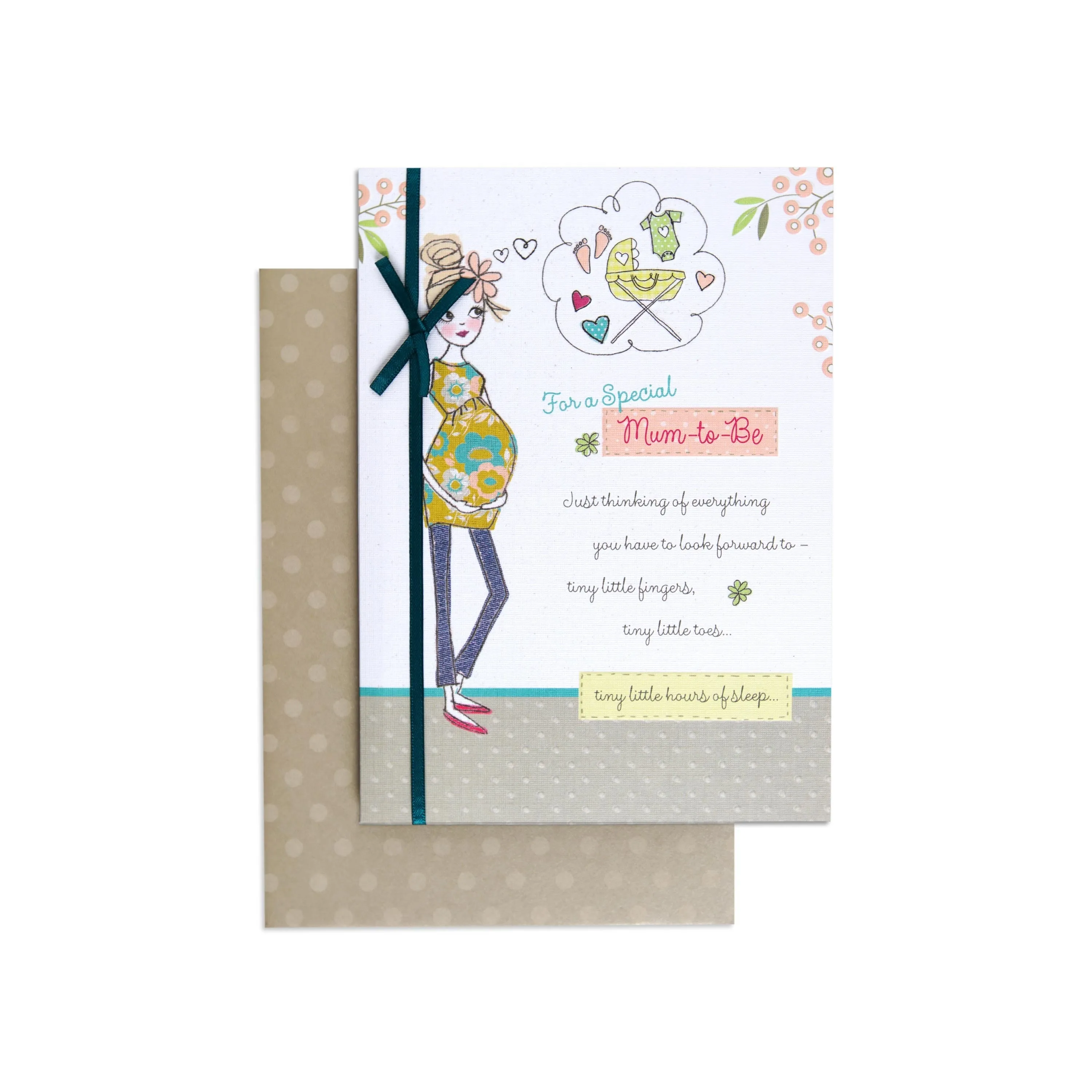 Lovely Illustrated Mum To Be Baby Shower Card