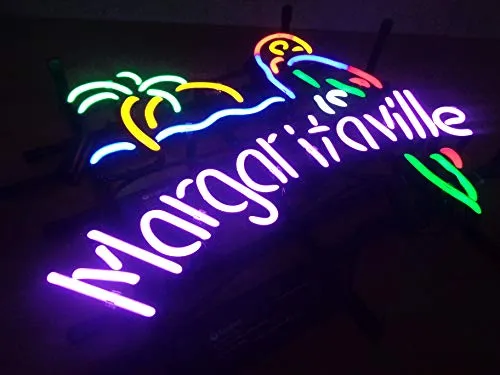 Margaritaville Metal Frame Neon Sign 4232CM Real Glass Neon Sign Light for Beer Bar Pub Garage Room. …