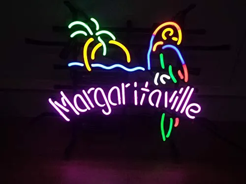 Margaritaville Metal Frame Neon Sign 4232CM Real Glass Neon Sign Light for Beer Bar Pub Garage Room. …