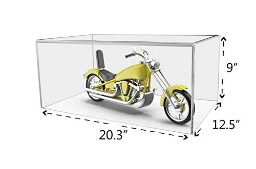 Marketing Holders Display Box Art Sculpture Pedestal Collectible Cube Cover Trophy Trinket Acrylic Showcase Stand Expo Event Wedding Reception Display 5 Sided Clear Acrylic 20"w x 12"d x 9"h, Clear