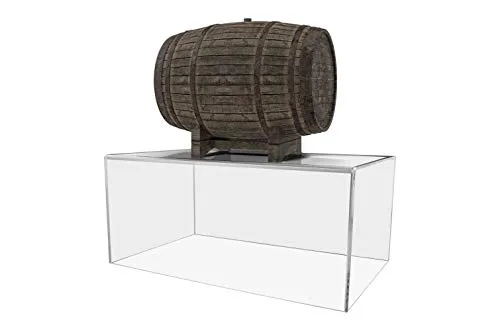 Marketing Holders Display Box Art Sculpture Pedestal Collectible Cube Cover Trophy Trinket Acrylic Showcase Stand Expo Event Wedding Reception Display 5 Sided Clear Acrylic 20"w x 12"d x 9"h, Clear