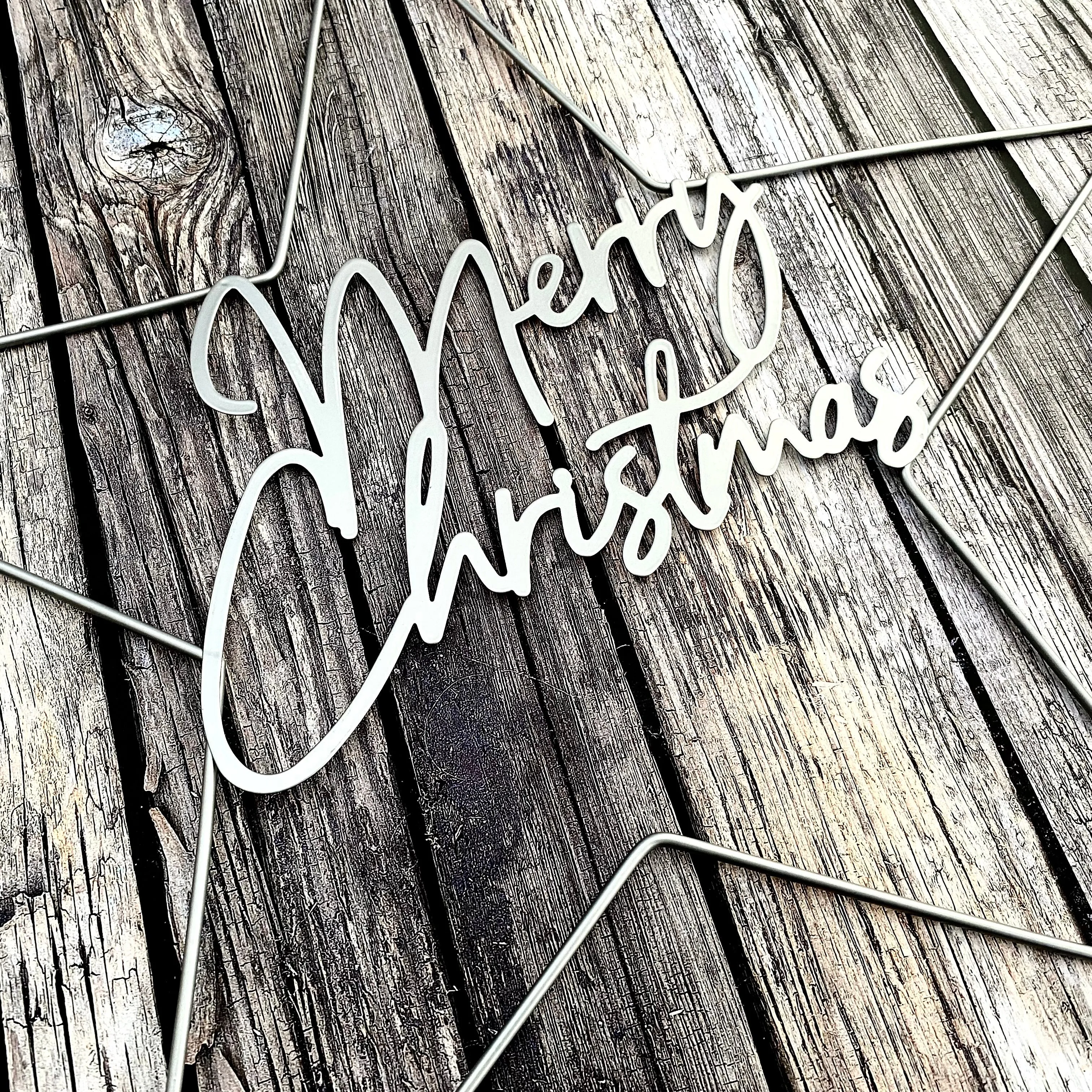 Merry Christmas Star Hanging Sign