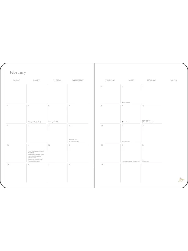 Milk and Honey 12-Month 2024 Monthly/Weekly Agenda Calendar