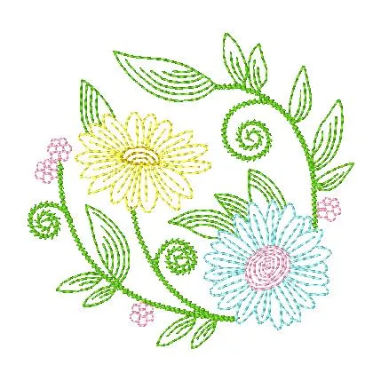 Multiline Flowers [4x4] 11259 Machine Embroidery Designs