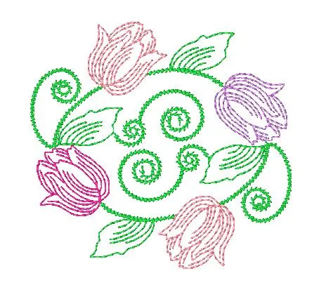 Multiline Flowers [4x4] 11259 Machine Embroidery Designs