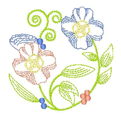 Multiline Flowers [4x4] 11259 Machine Embroidery Designs