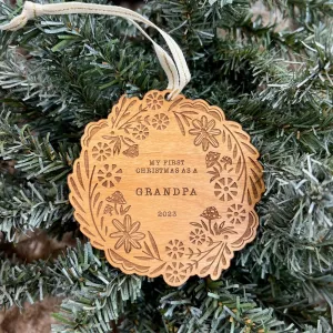 My First Christmas as a Grandpa 2023 Ornament