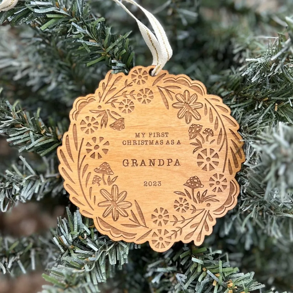 My First Christmas as a Grandpa 2023 Ornament