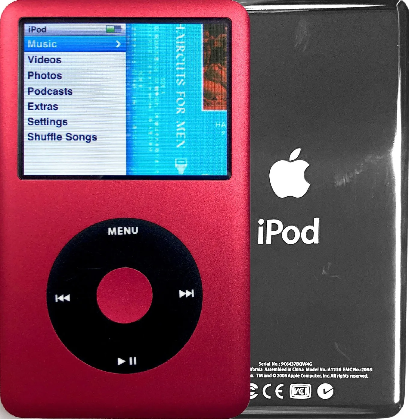 New Apple iPod Classic 6th & 7th Generation Red / Black / Red (Silver)