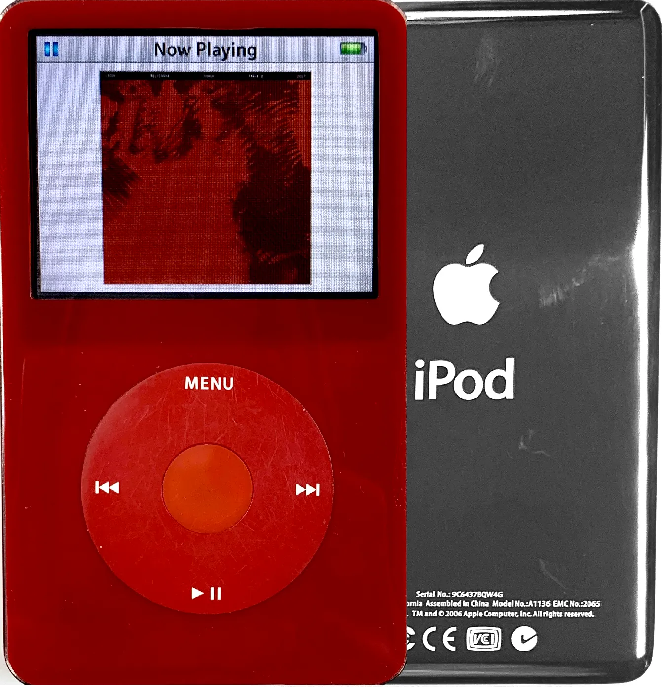 New Apple iPod Video Classic 5th & 5.5 Enhanced Red / Red / Red (Silver)