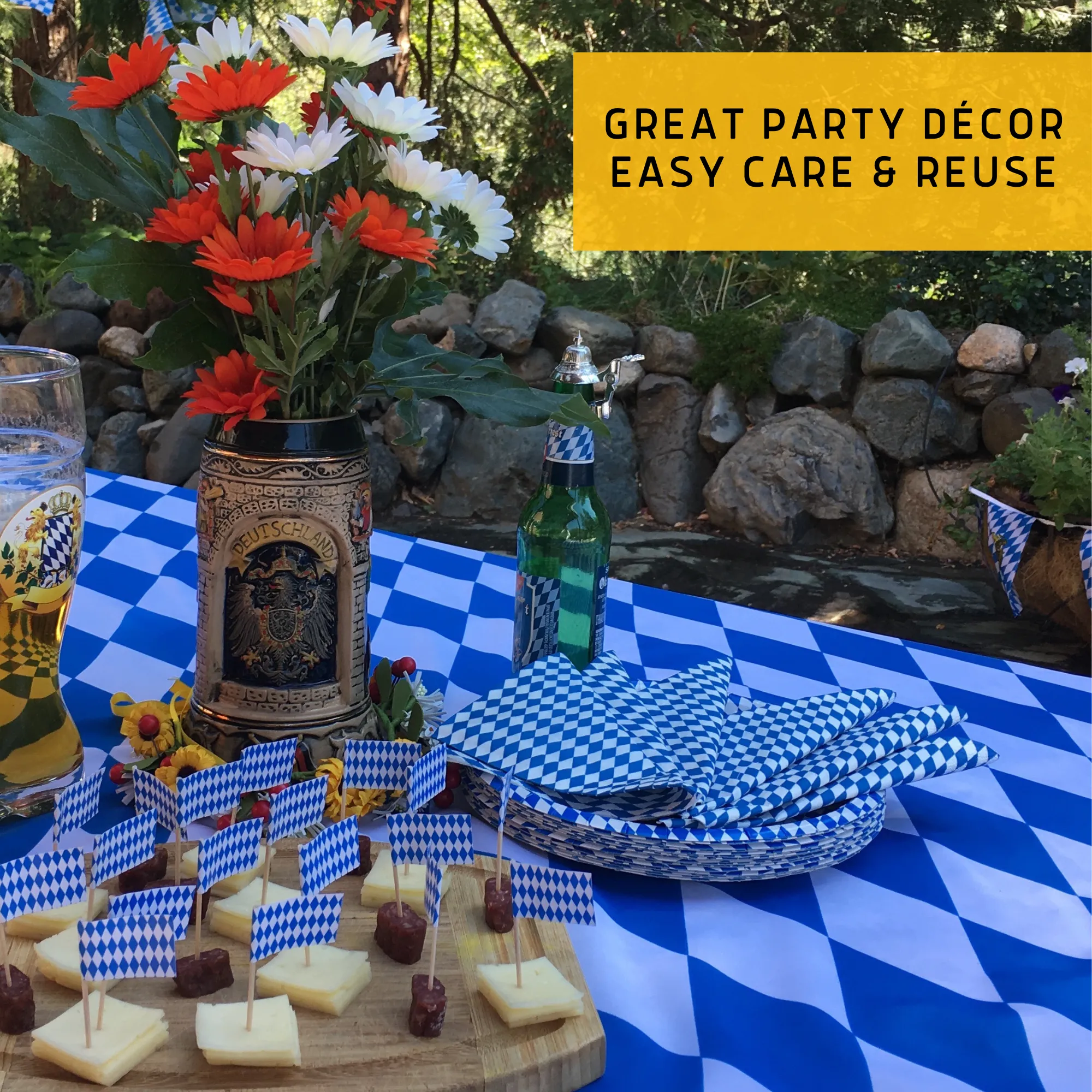 Oktoberfest Polyester Tablecloth Party Supply