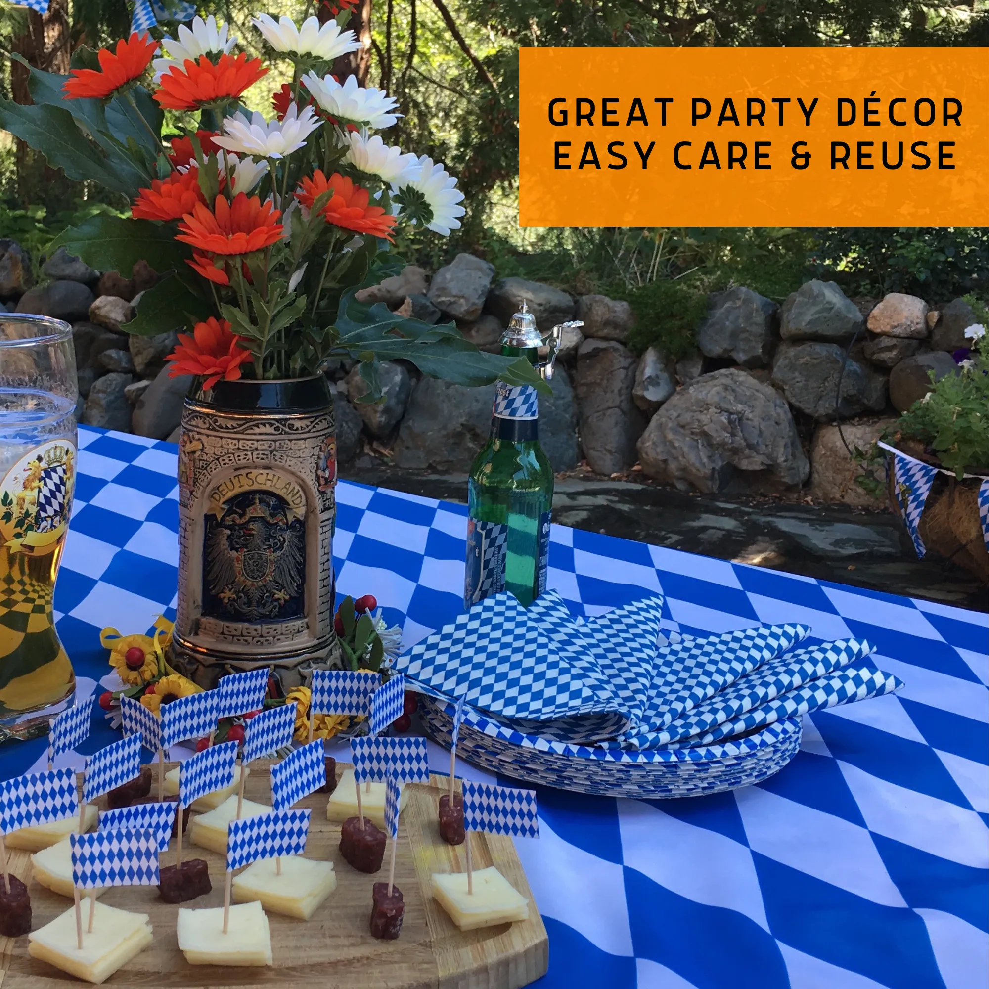 Oktoberfest Polyester Tablecloth Party Supply