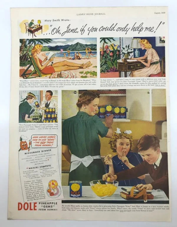 OP: Vintage Ad: Dole “Oh, Jane, if you could only help me”