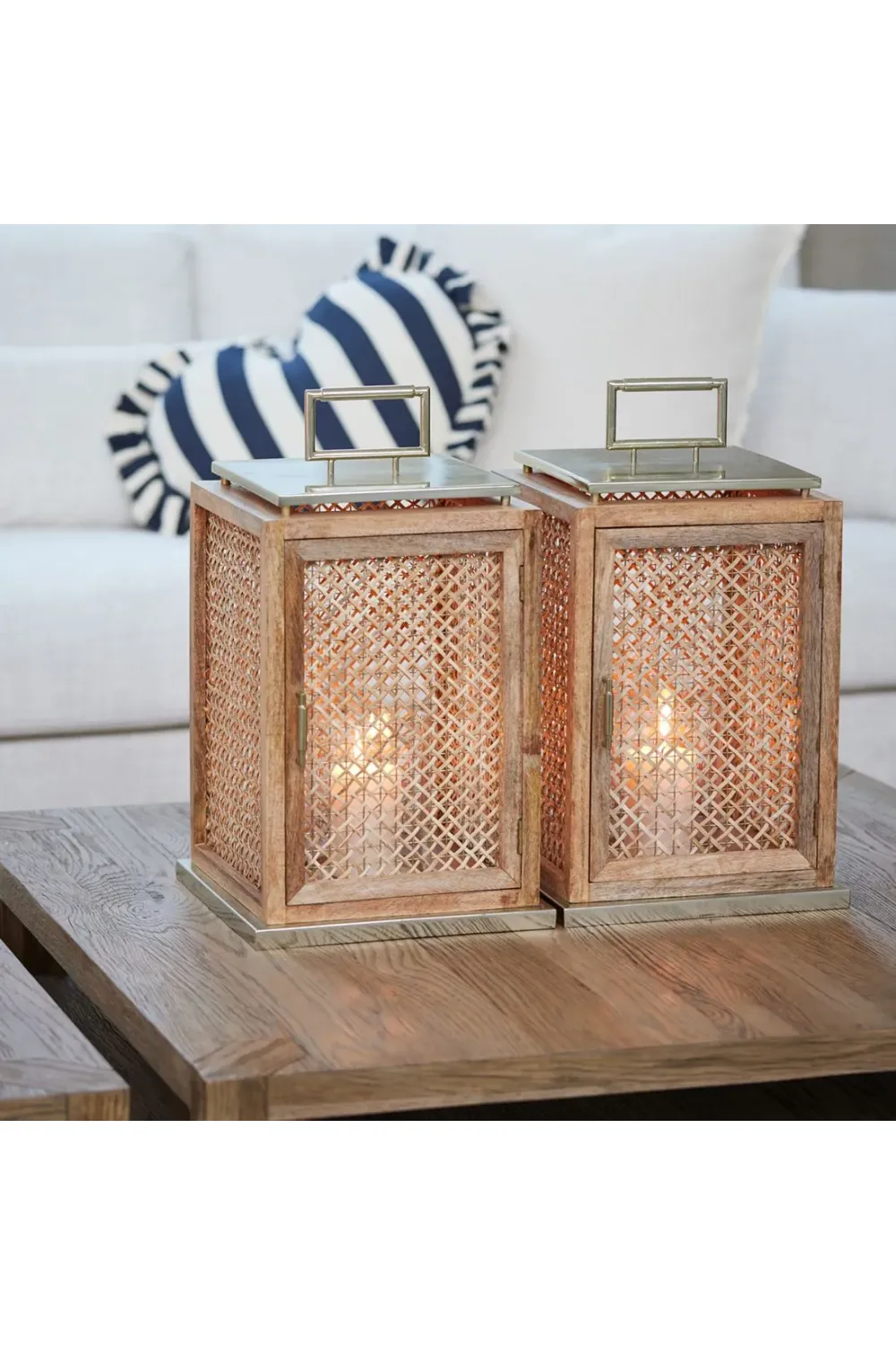 Openwork Rattan Lantern | Rivièra Maison Java