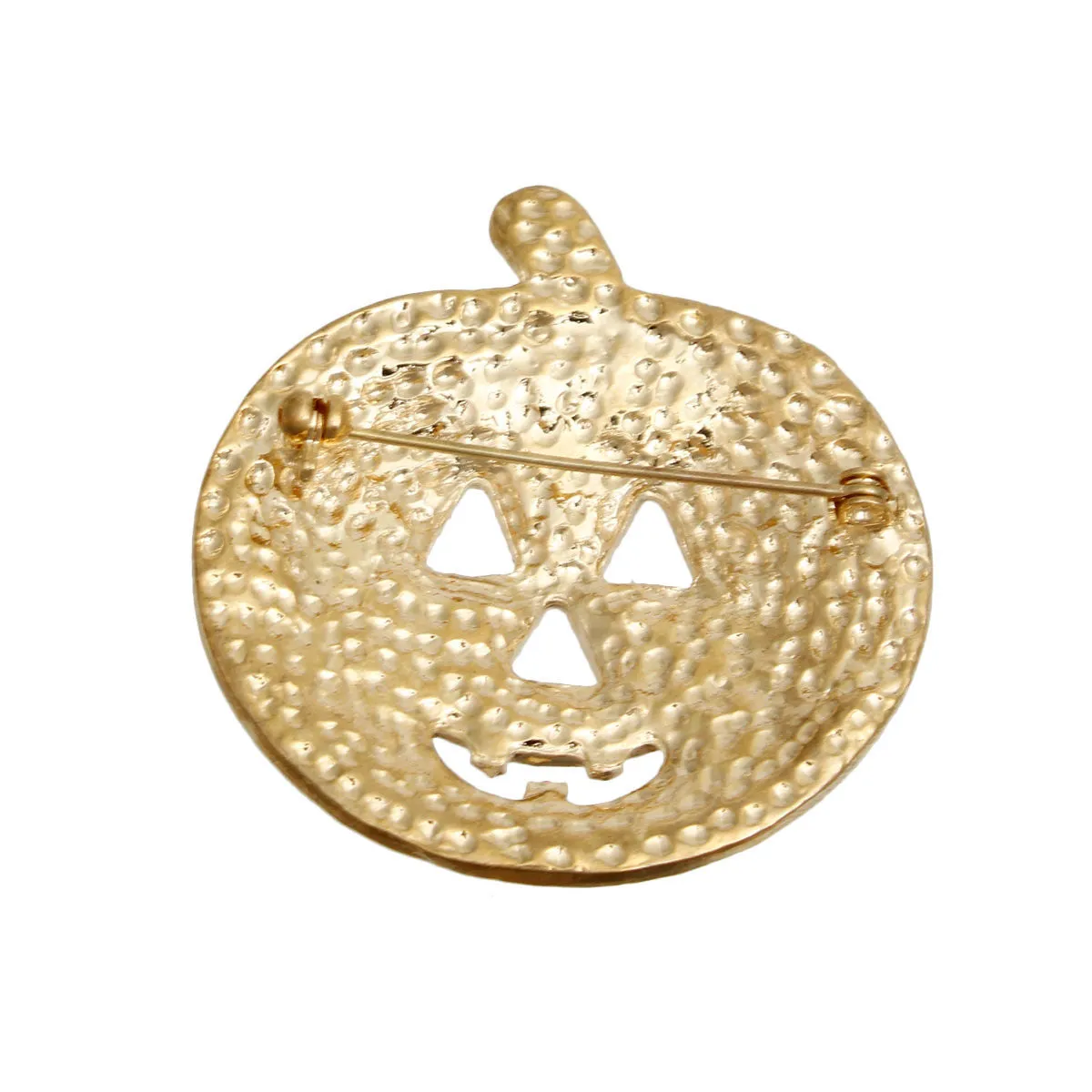 Orange Jack O Lantern Brooch