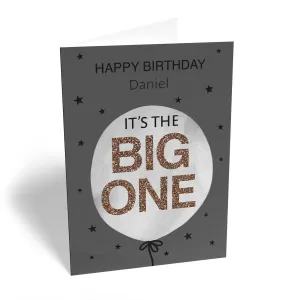 Personalised Birthday Card - Big One Balloon