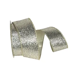 Platinum Glitter Magic Ribbon, 2.5" X 10YD