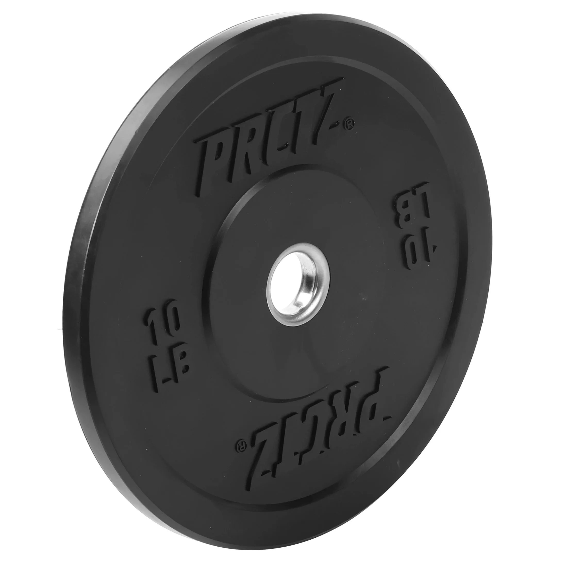 PRCTZ Olympic Bumper Weight Plate with Steel Insert, Single, 10-45lb