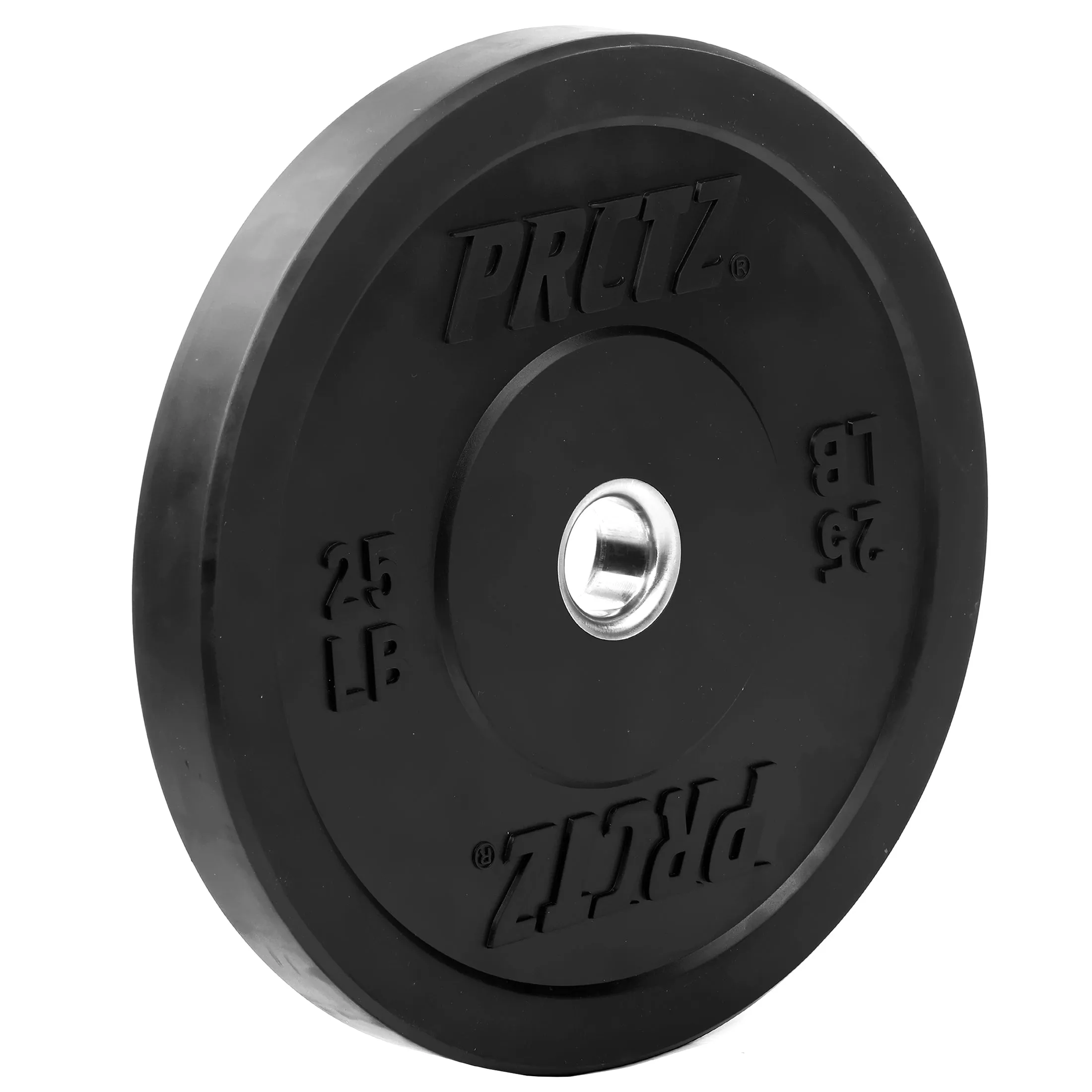 PRCTZ Olympic Bumper Weight Plate with Steel Insert, Single, 10-45lb