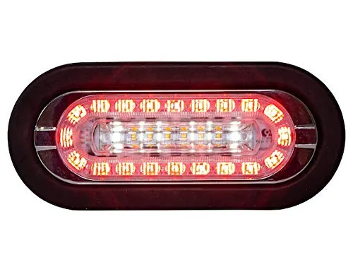 Qty. 2, Buyers Products 5626432-x2, Combination 6 INCH LED Stop/Turn/Tail, Backup, and Strobe Light for Tow Truck, Wrecker, Emergency Vehicle, Safety, Warning, Construction Truck