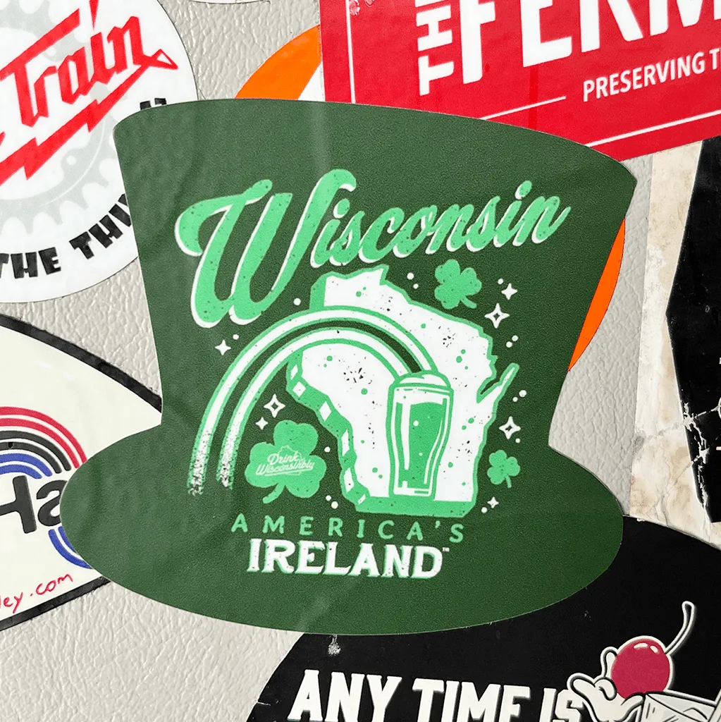 "Wisconsin America's Ireland" Sticker