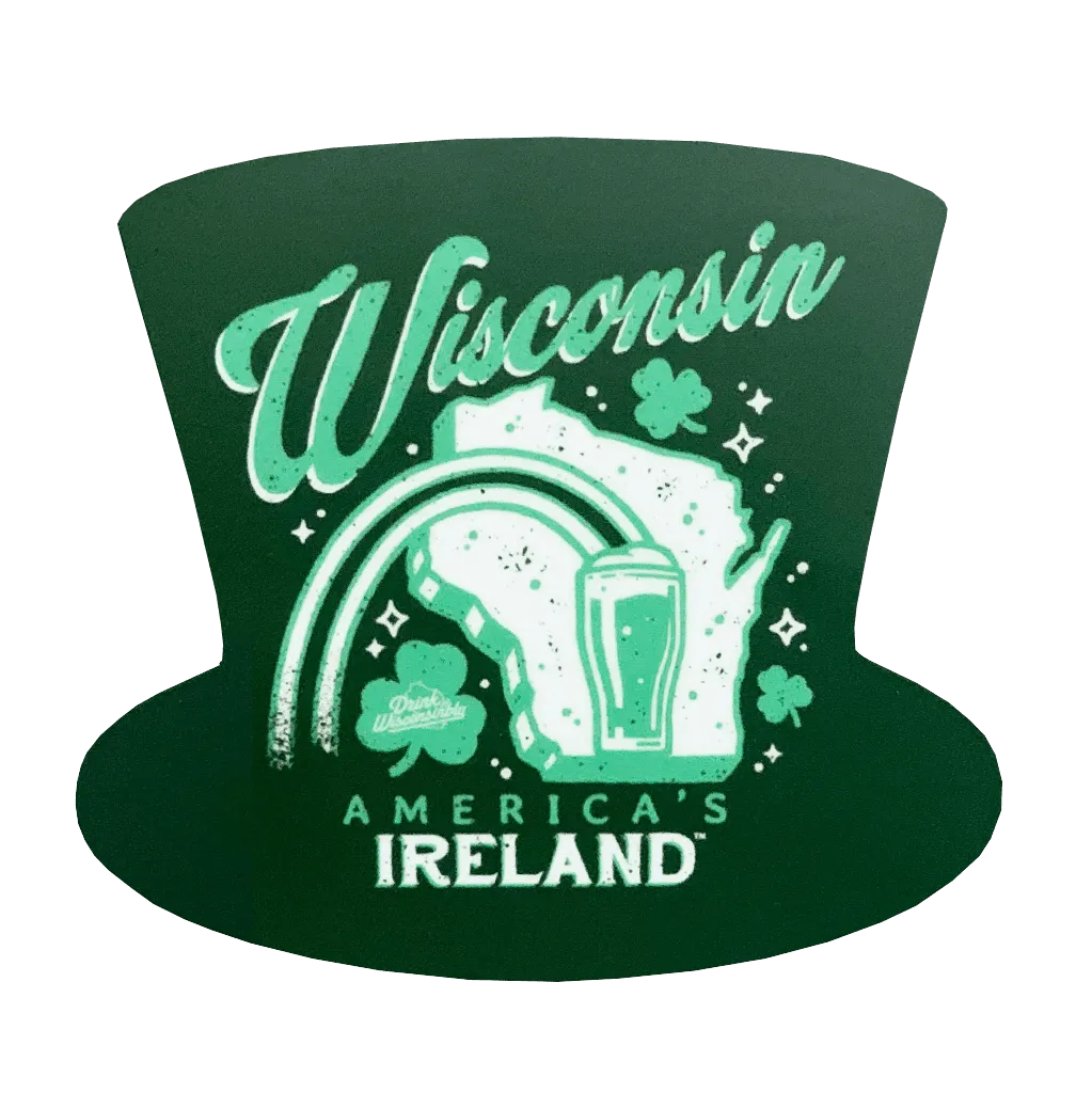 "Wisconsin America's Ireland" Sticker