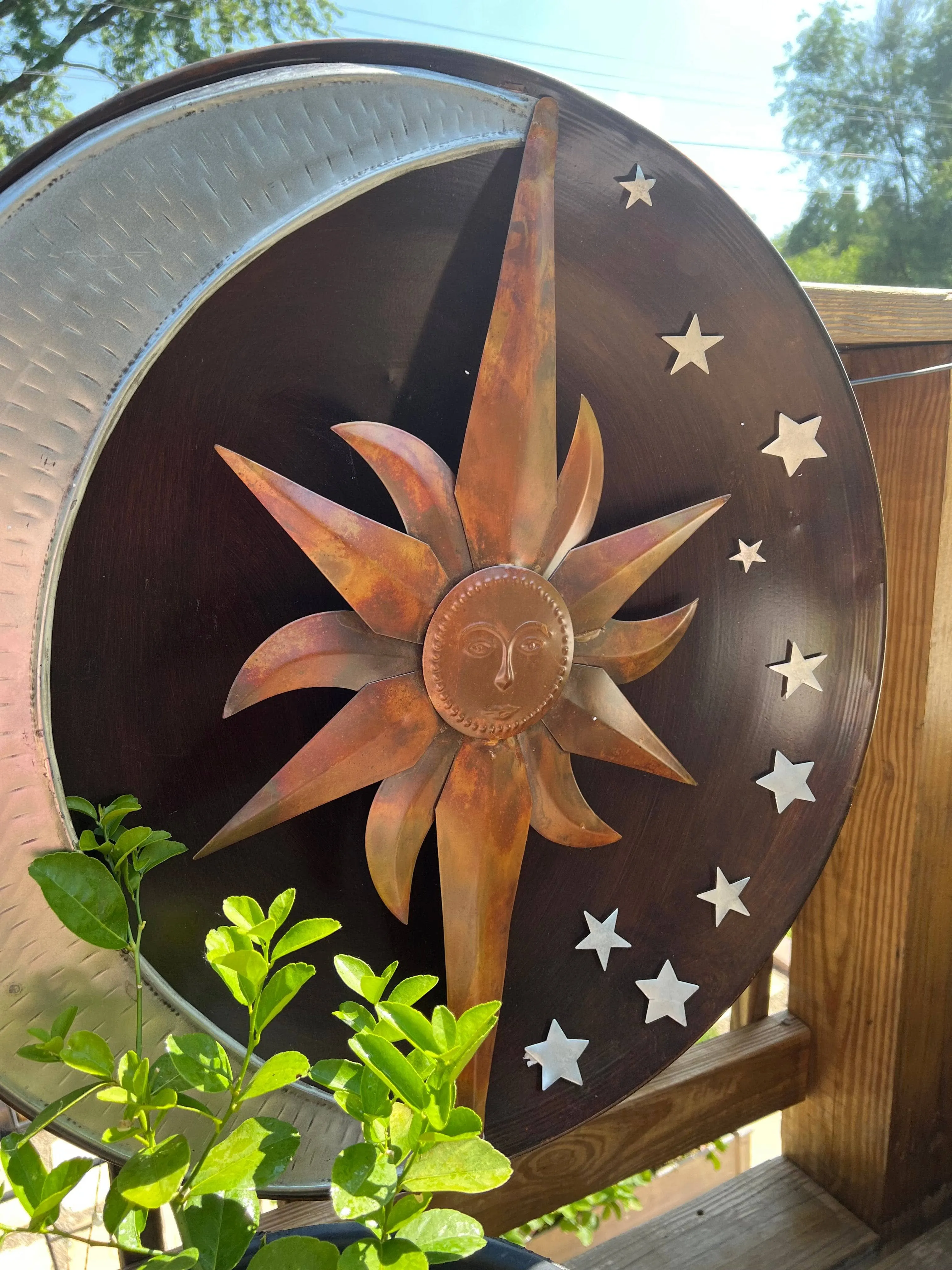 Raised Celestial Wall Decor Disc