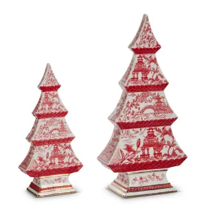 Red Chinoiserie Tree Set