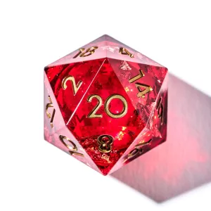 Red Envelope Liquid Core 7-Piece Dice Set