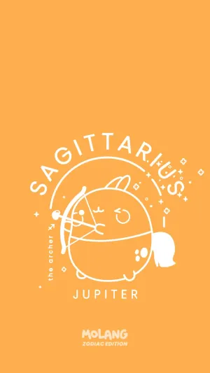 Sagittarius Wallpaper of Molang