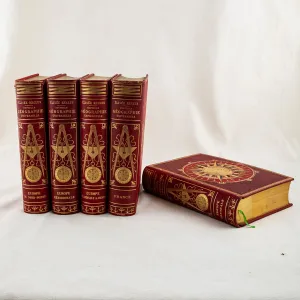 Set of Red and Gold Books