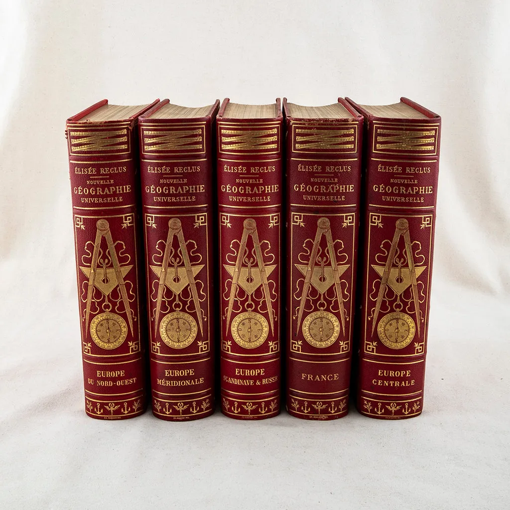 Set of Red and Gold Books