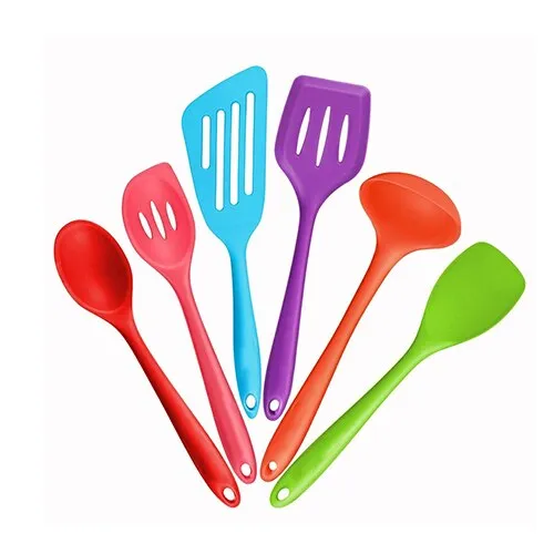 Silicone Non-stick Cooking Utensils Tools Set Heat Resistant Spoon Spatula Egg Beaters Kitchen Dinnerware Gadgets Accessories