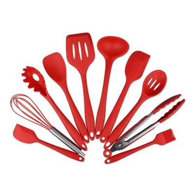 Silicone Non-stick Cooking Utensils Tools Set Heat Resistant Spoon Spatula Egg Beaters Kitchen Dinnerware Gadgets Accessories