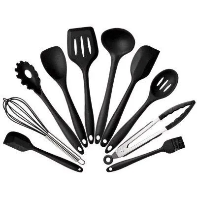 Silicone Non-stick Cooking Utensils Tools Set Heat Resistant Spoon Spatula Egg Beaters Kitchen Dinnerware Gadgets Accessories