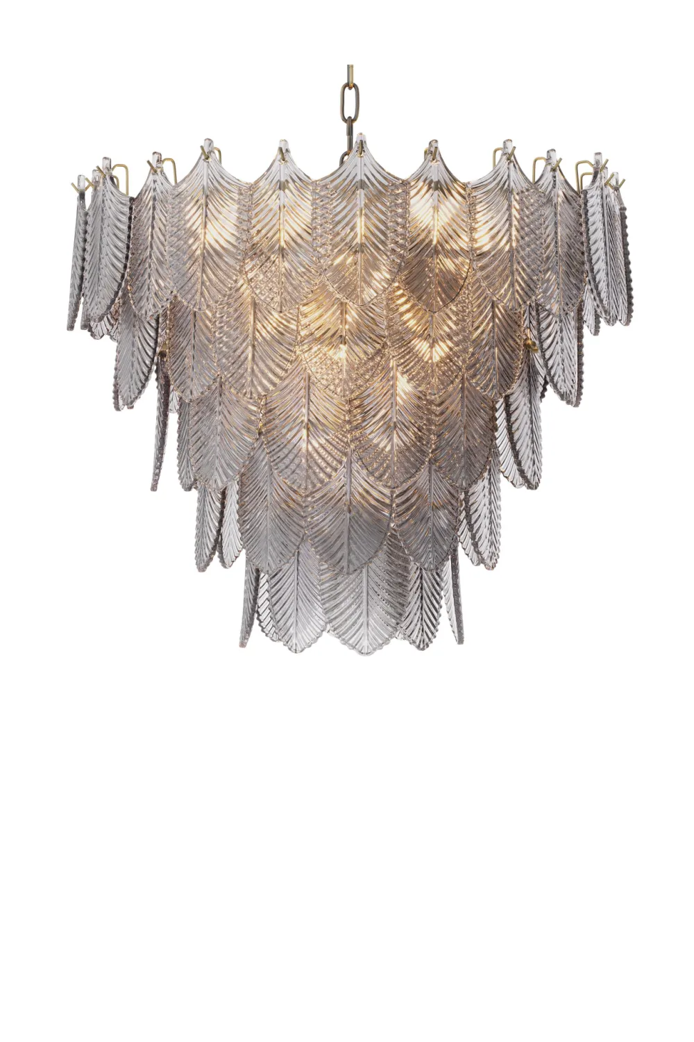 Smoked Glass Layered Chandelier | Eichholtz Verbier S