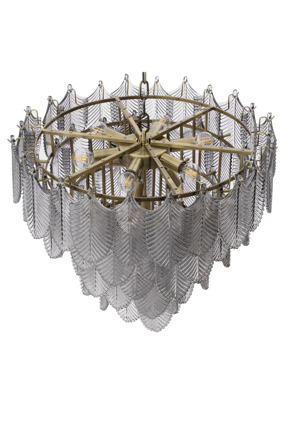 Smoked Glass Layered Chandelier | Eichholtz Verbier S