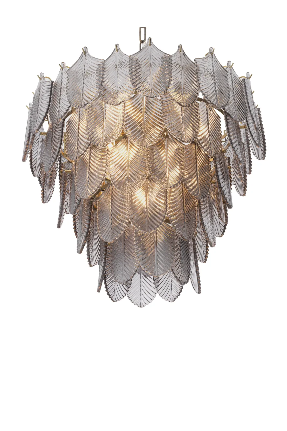 Smoked Glass Layered Chandelier | Eichholtz Verbier S