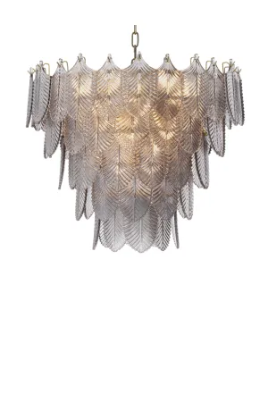 Smoked Glass Layered Chandelier | Eichholtz Verbier S