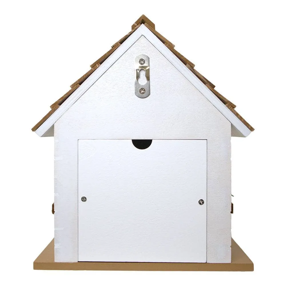 Squirrel Cottage Birdhouse - White