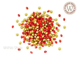 ss12 Red Round Point Back Crystal - 50 pcs