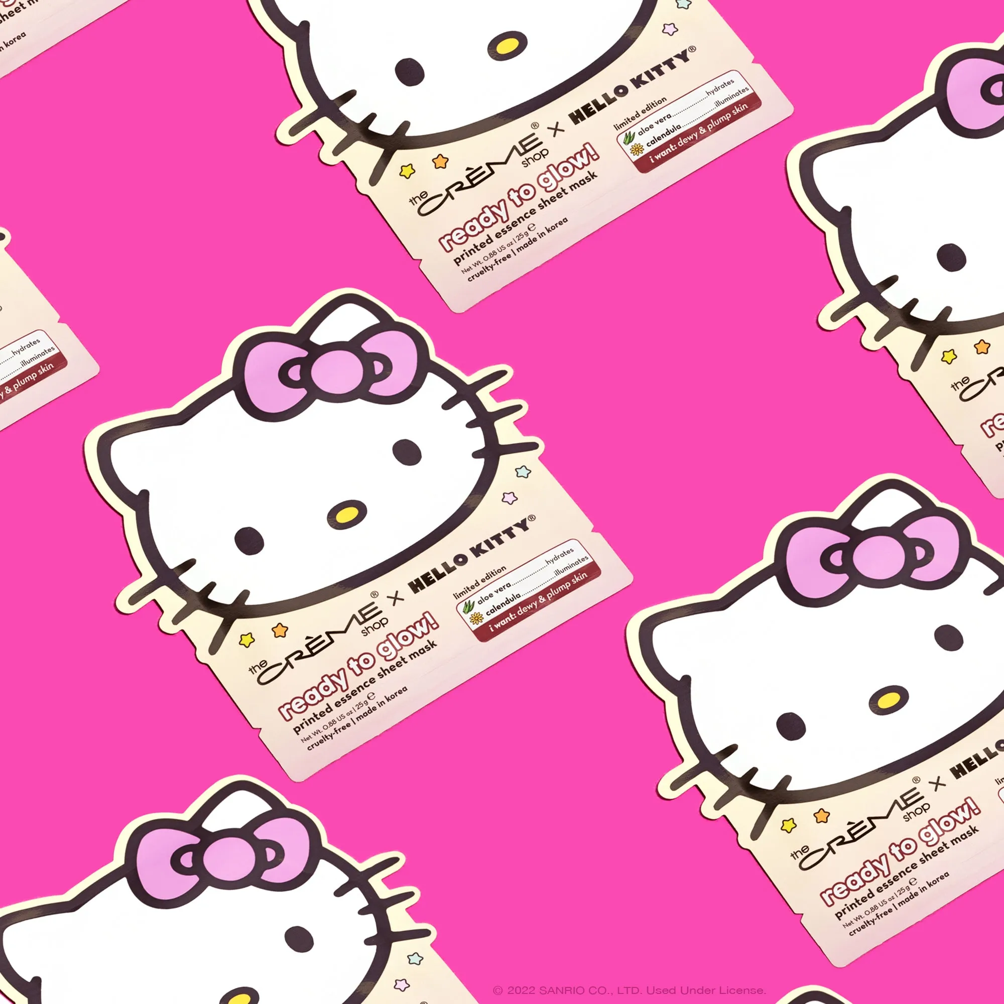 The Crème Shop x Hello Kitty Ready To Glow Printed Essence Sheet Mask