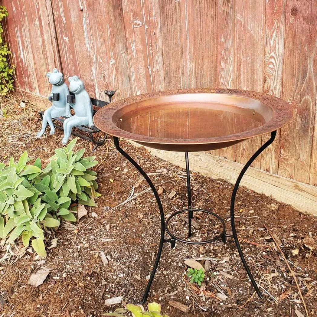 Two Tier Bird Bath - Flamed