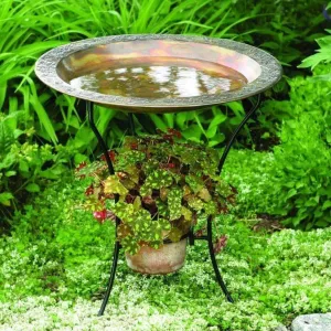 Two Tier Bird Bath - Flamed