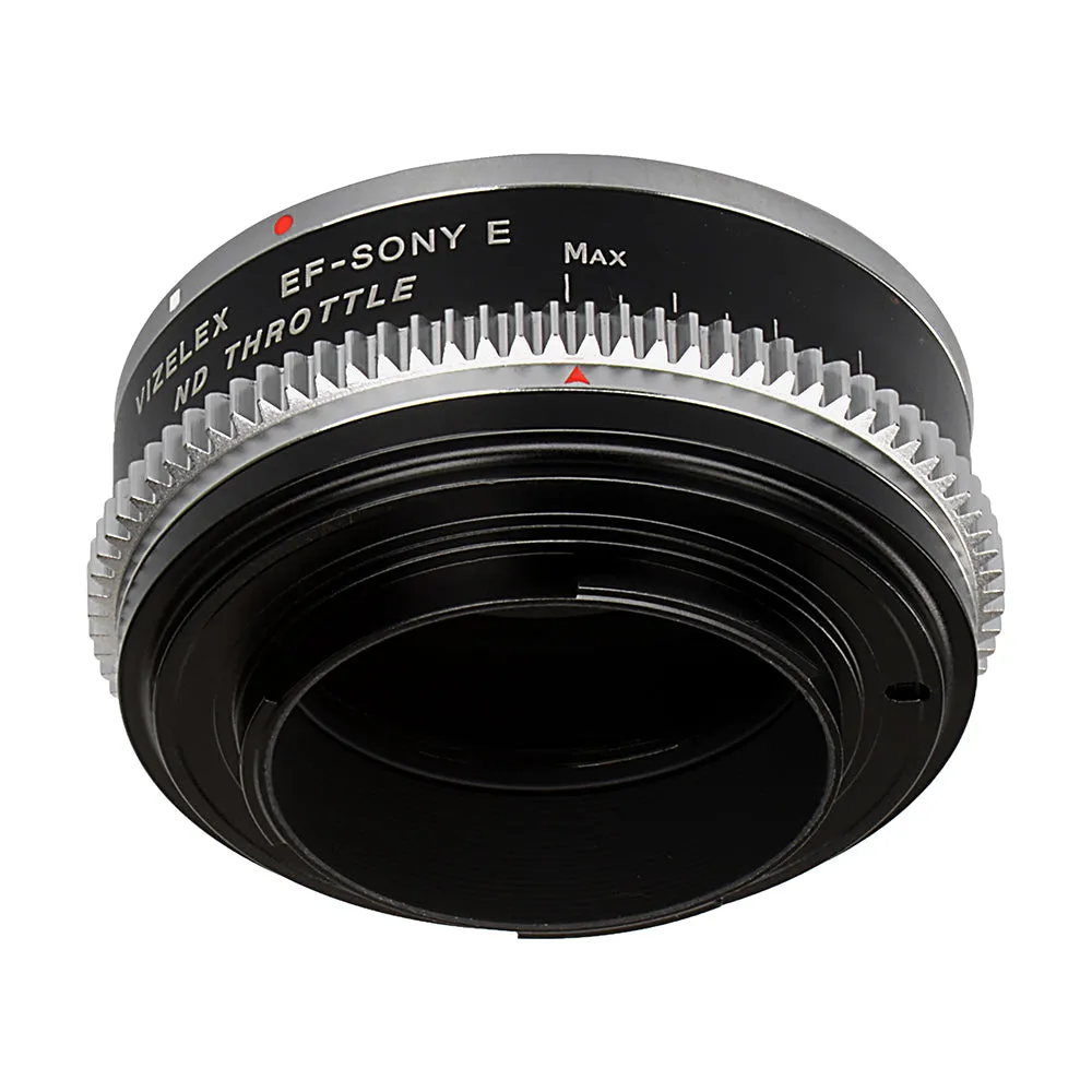 Vizelex Cine ND Throttle Lens Mount Adapter - Canon EOS (EF / EF-S) D/SLR Lens to Sony Alpha E-Mount Mirrorless Camera Body with Built-In Variable ND Filter (2 to 8 Stops)