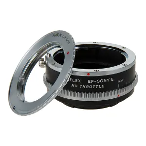 Vizelex Cine ND Throttle Lens Mount Double Adapter - Contax/Yashica (CY) SLR & Canon EOS (EF, EF-S) Mount Lenses to Sony Alpha E-Mount Mirrorless Camera Body with Built-In Variable ND Filter (2 to 8 Stops)