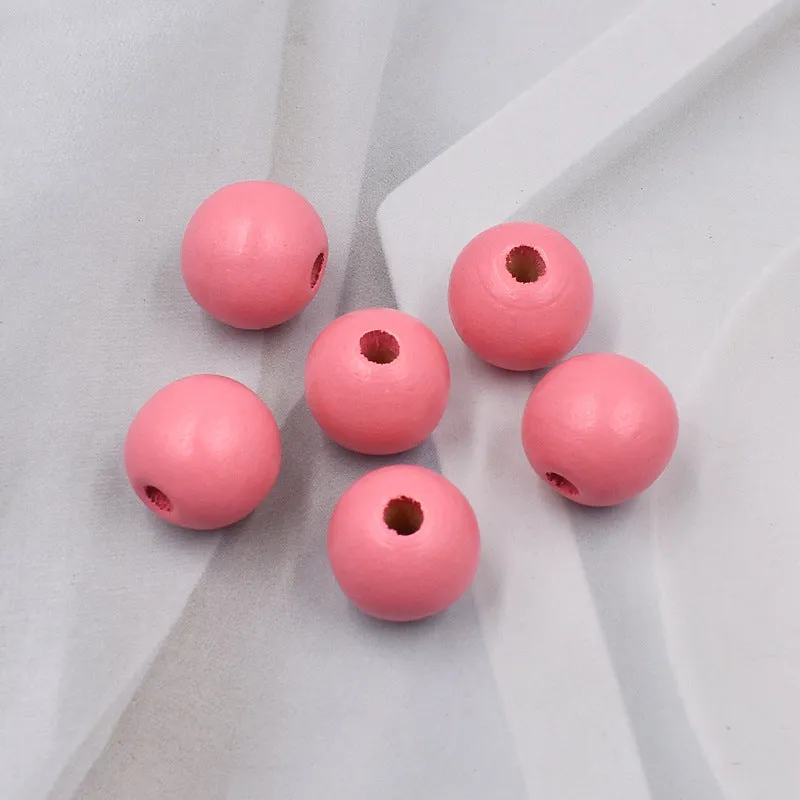 Wholesale 10PCS 16MM Colorful Hemu Wood Beads