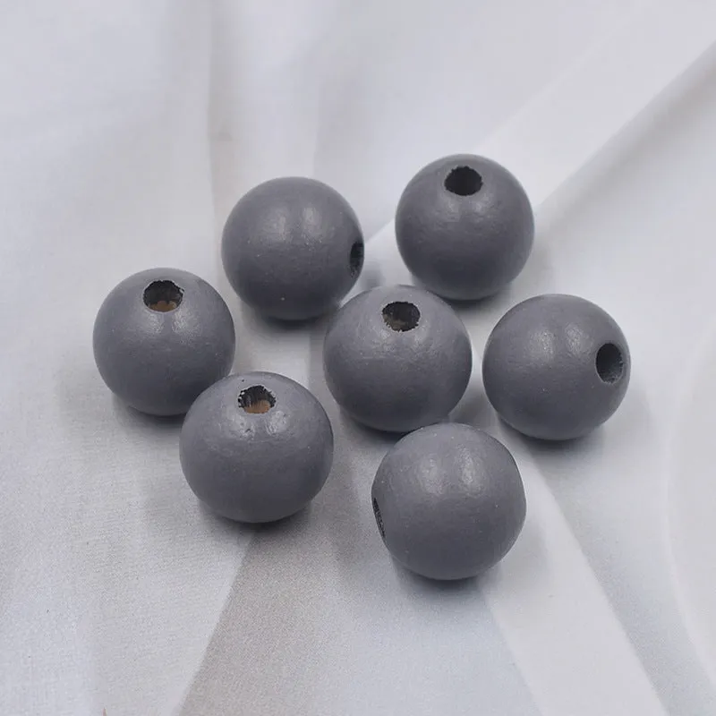 Wholesale 10PCS 16MM Colorful Hemu Wood Beads